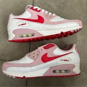 Nike Air Max 90 Love Letter sneakers pink white red 9